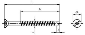 apolo 9635trbp – Schraube Gewinde Holz TRBP 4,5 x 35 Kopf Manschette M6 Stahl verzinkt 100 Stück 