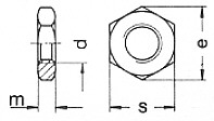 Sechskantmutter nied verz Linksgewinde M 30-10 Stk Form DIN 936 14 H Stahl galv